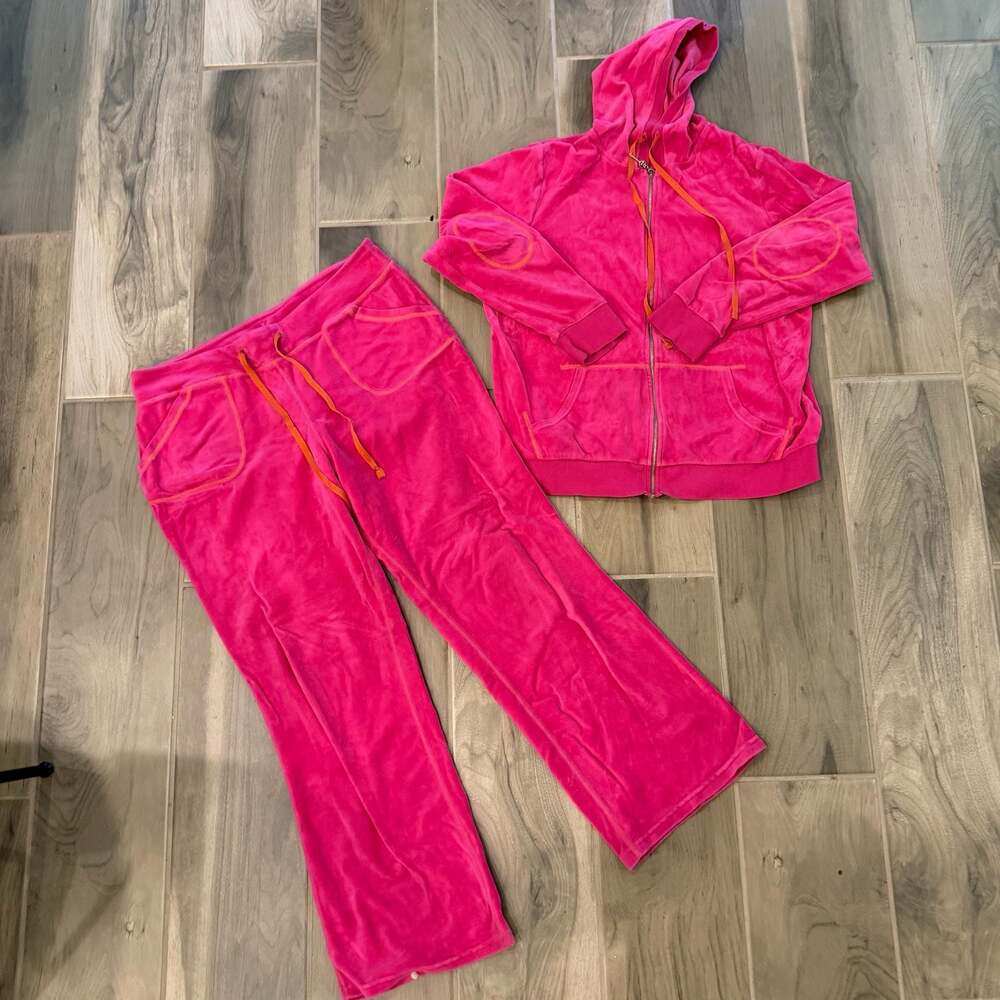 Y2K Lane Bryant Velour Hoodie and Jogger Tracksuit Set Women’s 14/16